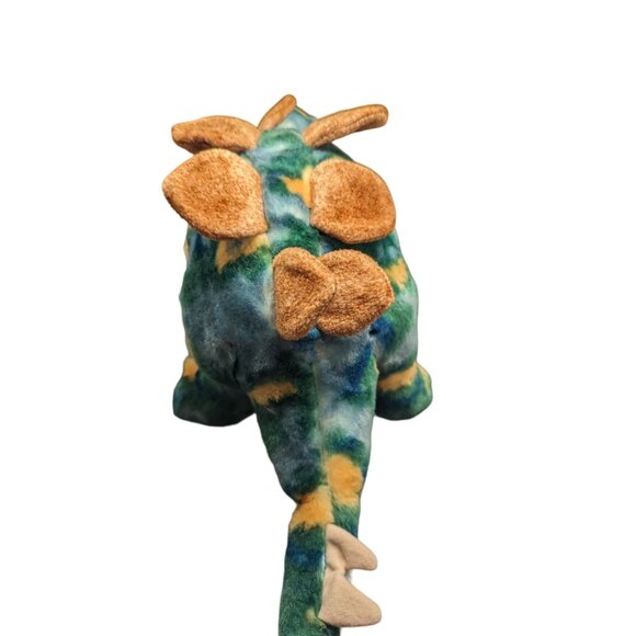 Aurora Plush Stuffed Stegosaurus Dinosaur Toy 14" Green Tie-Dye Soft Cuddly Cuti - Picture 2 of 8